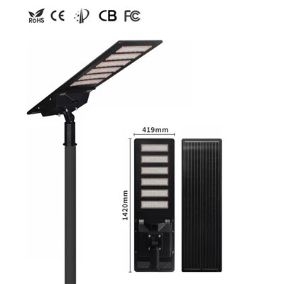 Integrierte Solarstraßenlaterne mit IP66-Schutz